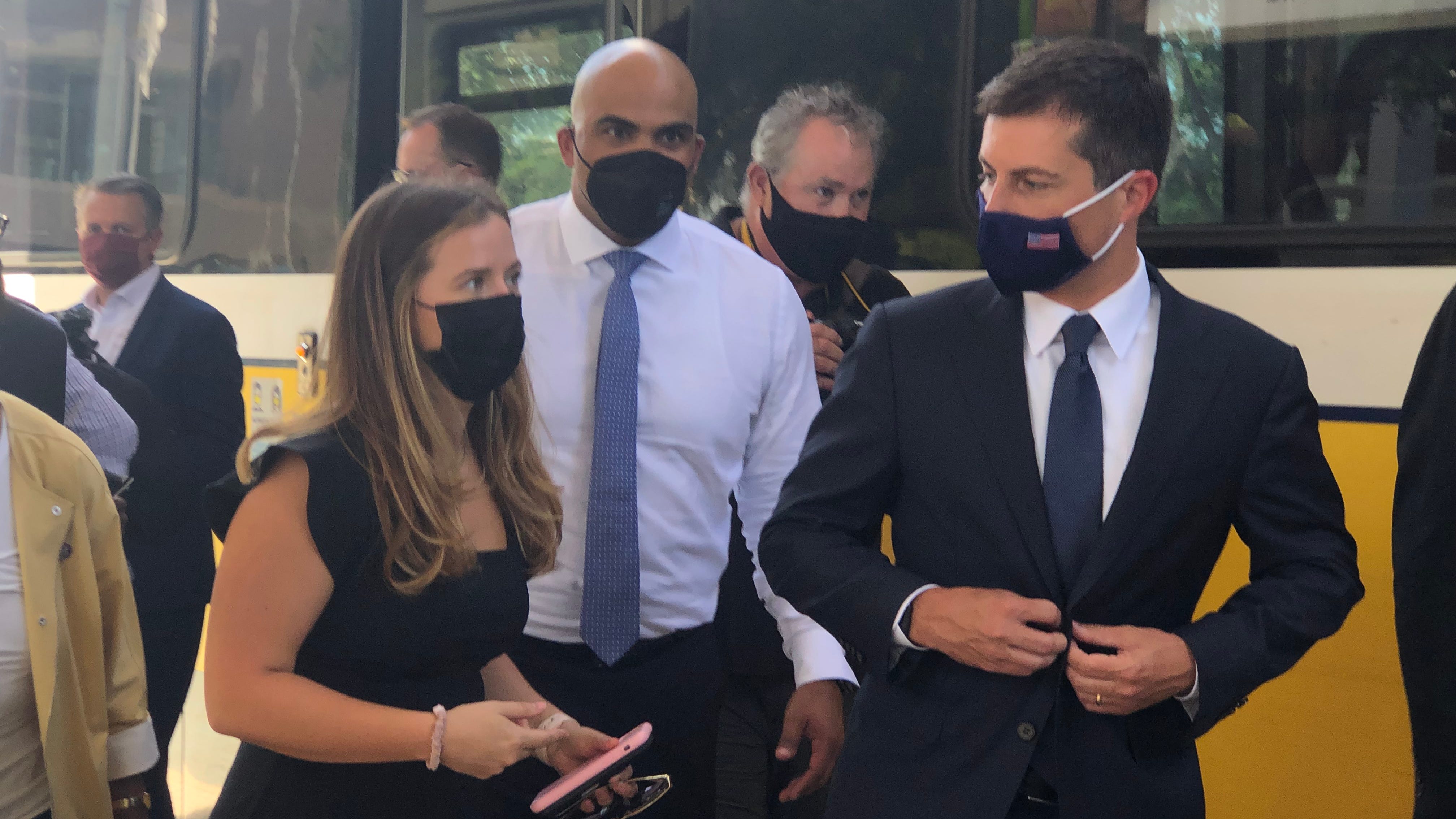 US Transportation Secretary tours DART light rail as infrastructure bill passes Senate
