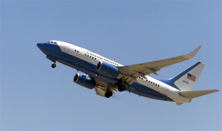 C-40 plane at Scott Air Force Base