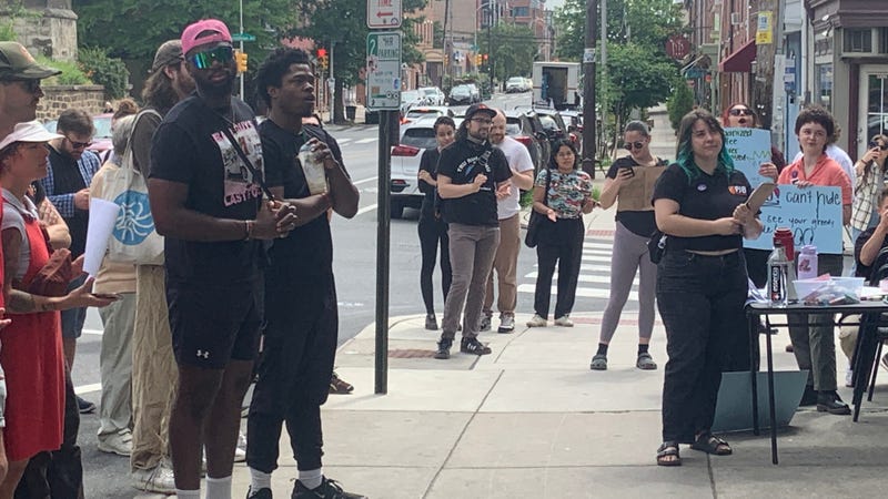 OCF Coffee House workers rally.