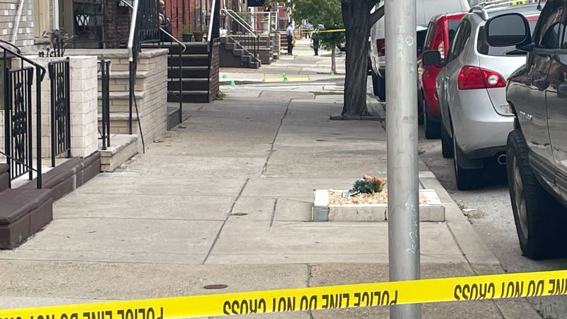 Police had several separate areas along Porter Street cordoned off during the investigation.