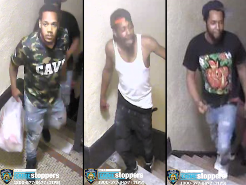 Police released images of three suspects in the robbery in East Morrisania on June 15