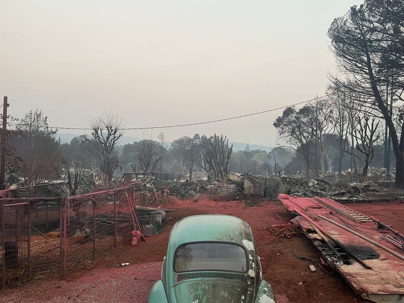 The Cache Fire decimated a Lake County mobile home park Wednesday.