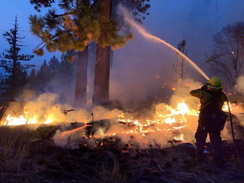 Crews continue battling the Caldor Fire in the Tahoe Area on Friday, Sept. 3, 2021.