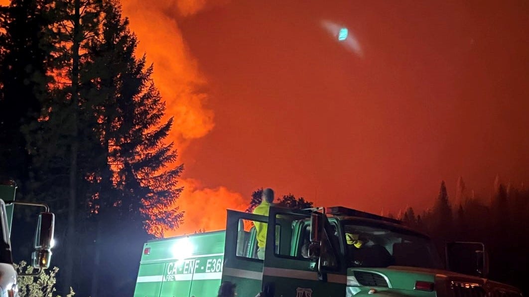 Caldor Fire doubles overnight to over 50K acres, California's second-largest right now
