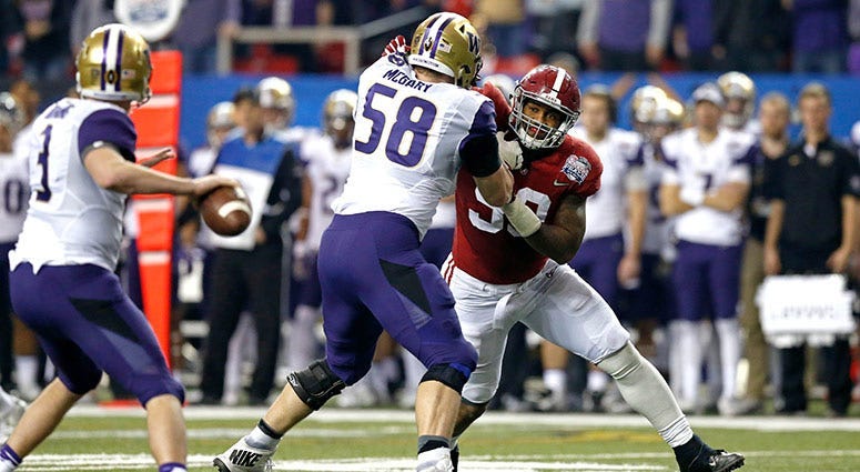 Washington Huskies offensive lineman Kaleb McGary