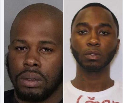 L: Russell Demetrius Leshon Calhoun.  R: Ronnie Albert Dion Gaddis. 