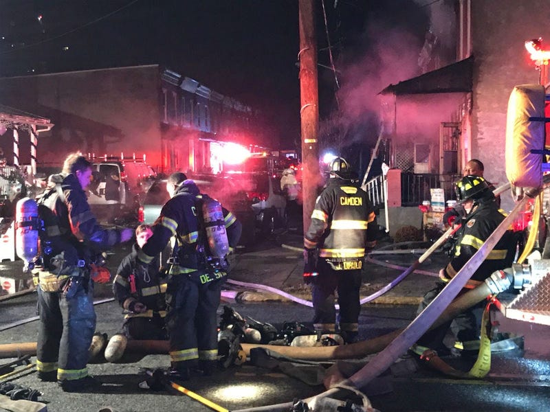 A Camden rowhome fire injured 8 people.