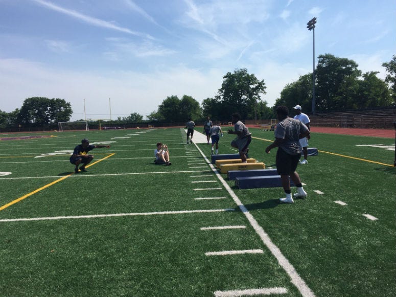  The weather might be challenging to play sports outdoors, but a group of inner-city kids endured the heat for the Woodland Community Development Corporation's fourth annual youth athletic forum.