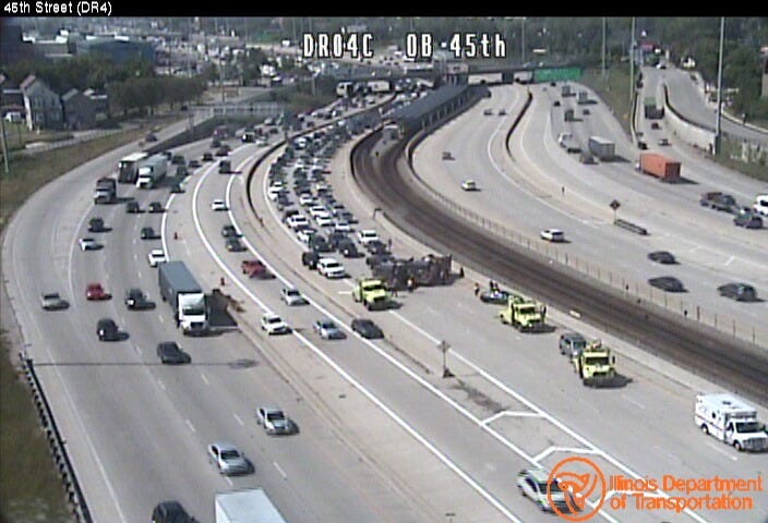 Authorities responded to a crash June 18, 2020, on the Dan Ryan Expressway near 43rd Street. 