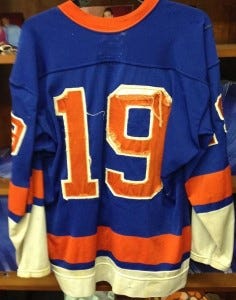 Craig Cameron's Islanders jersey from 1972-73