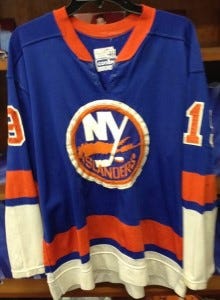 Craig Cameron's Islanders jersey from 1972-73