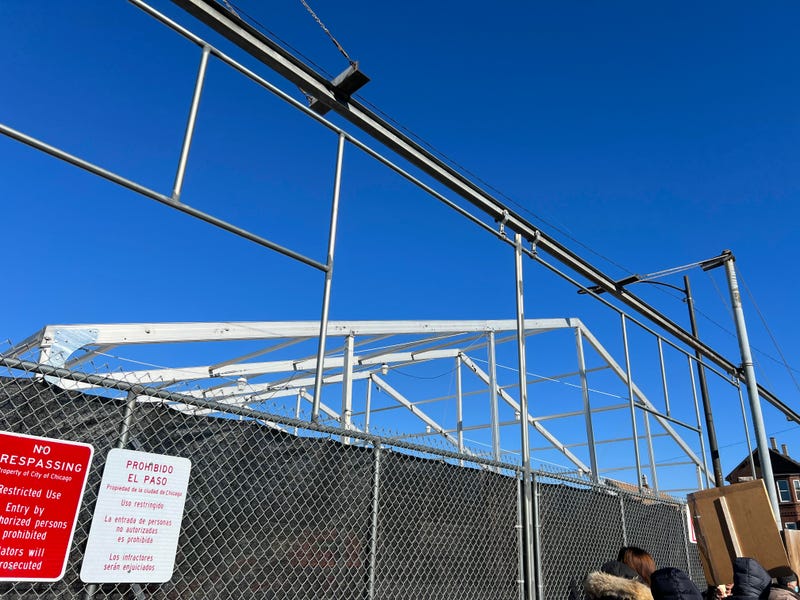 tent building site