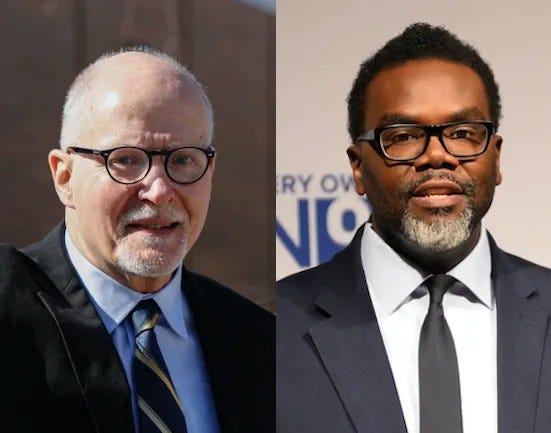 Vallas, Johnson photos side by side