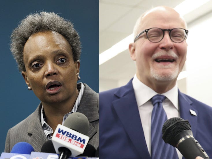 Lori Lightfoot and Paul Vallas