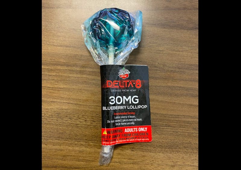 blue lollipop