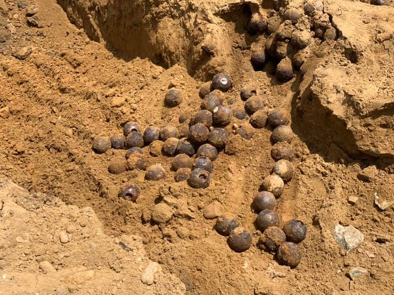 Cannonballs discovered in Lawrenceville 