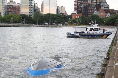 Richard Cruz's "Stimulus Money," a small motor watercraft, capsized in the Hudson River on July 12, 2022, killing a 48-year-old woman and 7-year-old child.