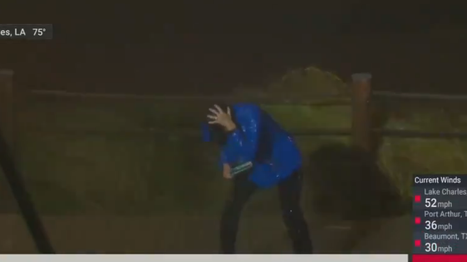 WATCH: Weather Channel Reporter Escapes Falling Debris During Live Shot Coverage