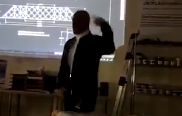 Teacher wears blackface