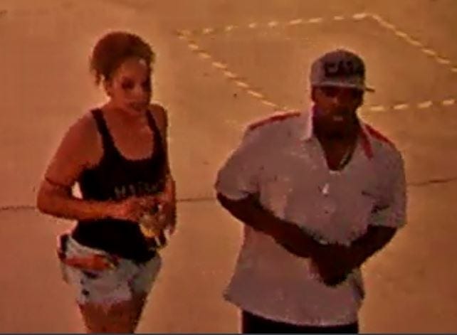 Screenshot of suspects wanted in a stabbing on 7-26-20