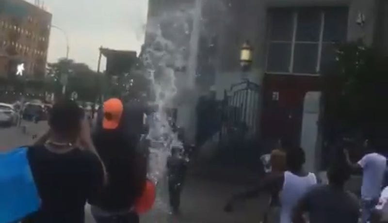 NYPD water dousing