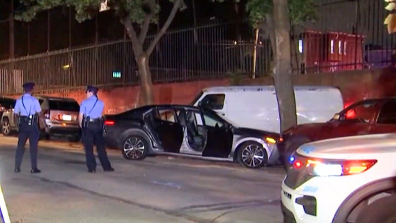 Double shooting car crash on scene