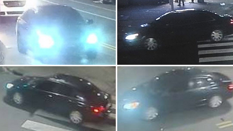 A vehicle which Philadelphia Police say was involved in a mass shooting in Kensington Saturday night. Nine people were shot, but all are expected to physically recover.