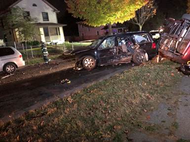 Car collision in Minneapolis