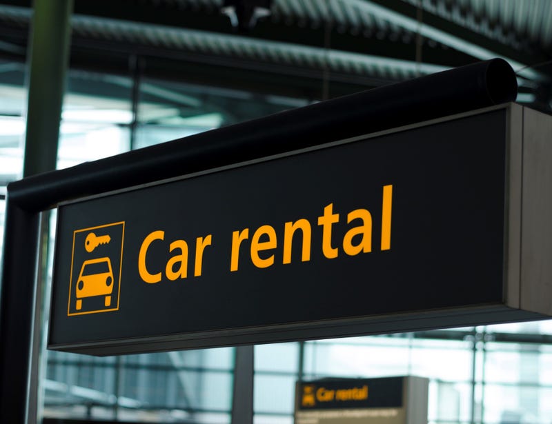 car rental sign