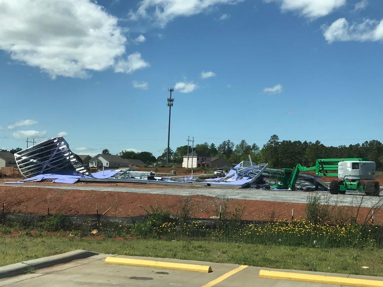 Car Wash Construction Ruined by Tornado