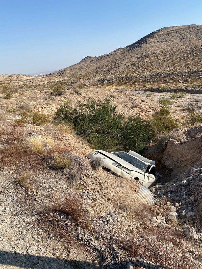 Scene a fatal single car crash near Moapa on 9-20-20