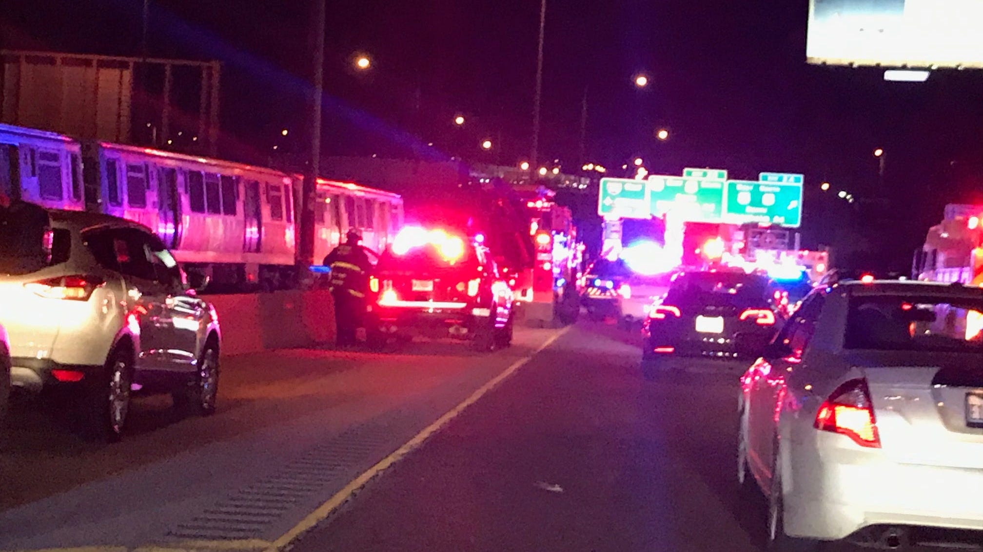 Vehicle Jumps Blue Line Tracks Near O'Hare