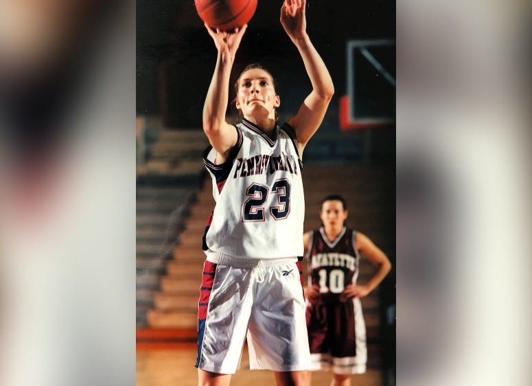 Diana Caramanico takes a shot against Lafayette.
