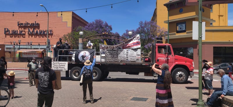 From #COVID to Cops--We Can't Breathe Caravan" day of action and car parade in Oakland, June 1, 2020