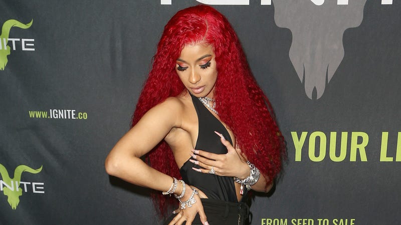 Cardi B attends Ignite's Angels and Devils Pre-Valentine's Day Party on February 13, 2019 in Bel Air, California.