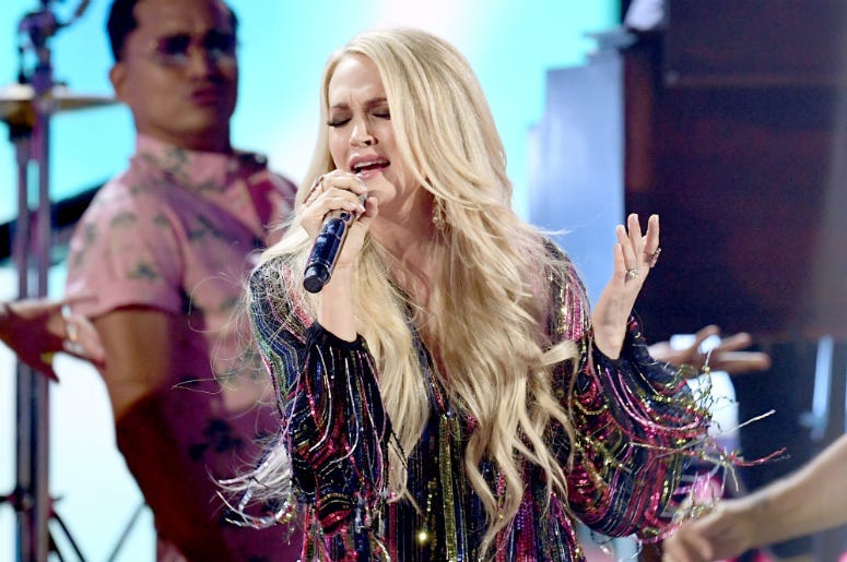 Carrie Underwood performs onstage during the 54th Academy Of Country Music Awards