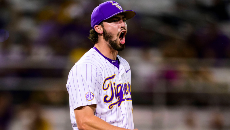 LSU pitcher Casan Evans