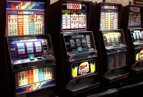 Some slot machines in the casino