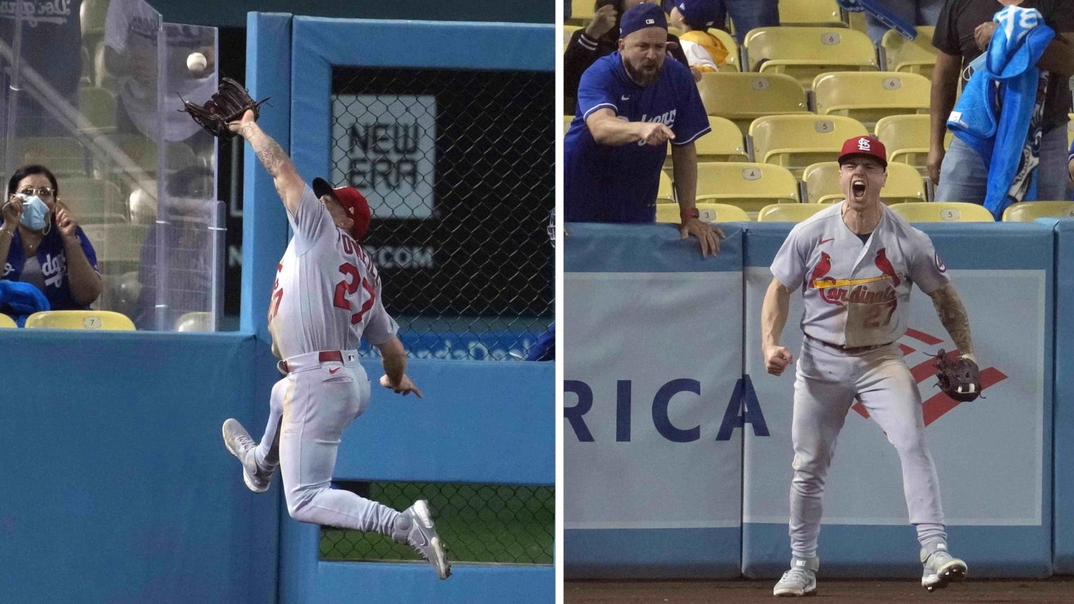 WATCH: Tyler O'Neill makes sensational game-ending catch for Cardinals
