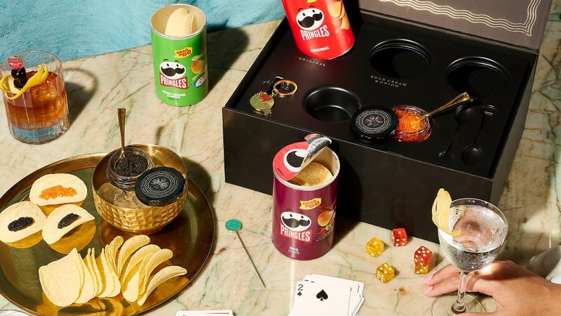 Pringles, caviar combinations