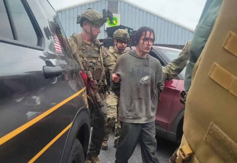 Danilo Cavalcante is captured by Pennsylvania State Police on Sept. 13, 2023.