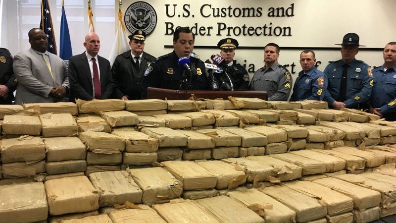 1,200 pounds of cocaine was seized at the Port of Philadelphia, valued at $38 million.