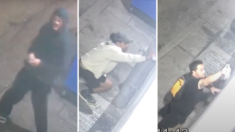 Investigators are trying to identify three men seen on camera vandalizing a property in Center City.