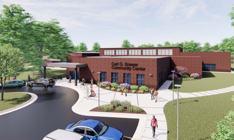 Proposed rendering of the Carl G. Brewer Community Center