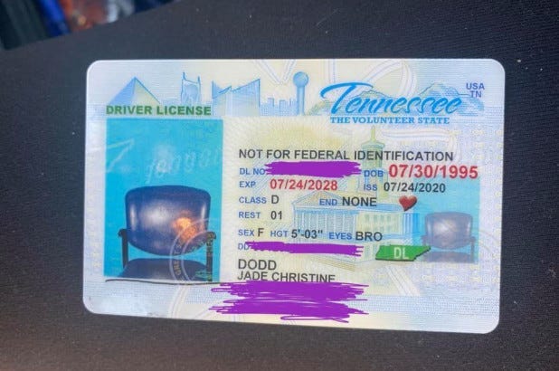 Tennessee woman renews license online, but ID arrives with picture of empty chair