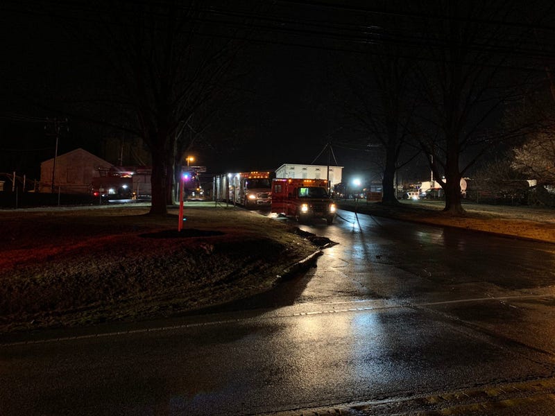 Fire spread from a shed to a 10,000 tank at the Coopers Creek Chemical Corporation in West Conshohocken.