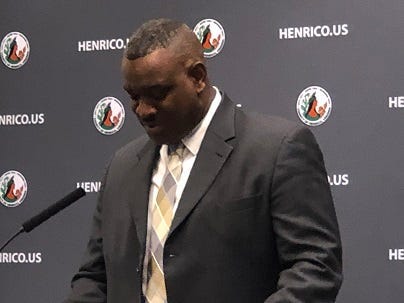 Henrico has named Harrisonburg Police Chief Eric English as the county's new police chief.  (Matt Demlein, WRVA)