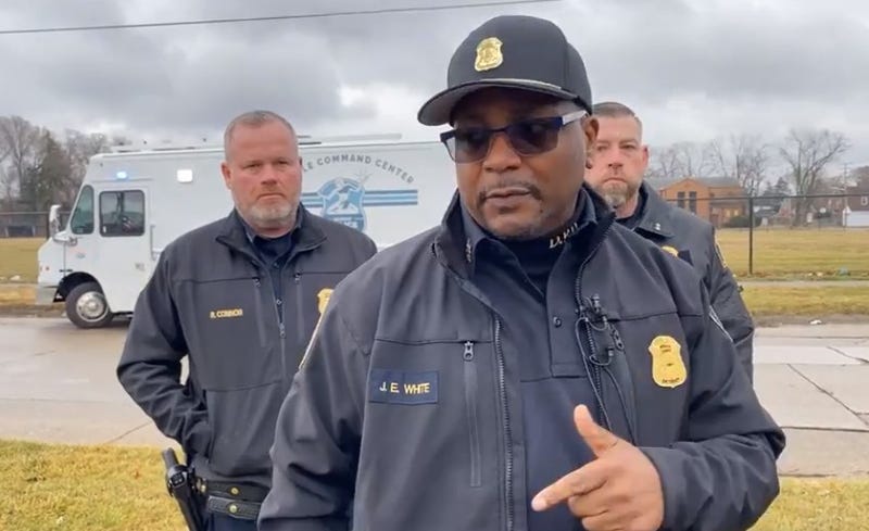 Detroit police said shots fired from outside a home on the city's west side hit two girls inside, killing one and wounding the other on Friday morning.