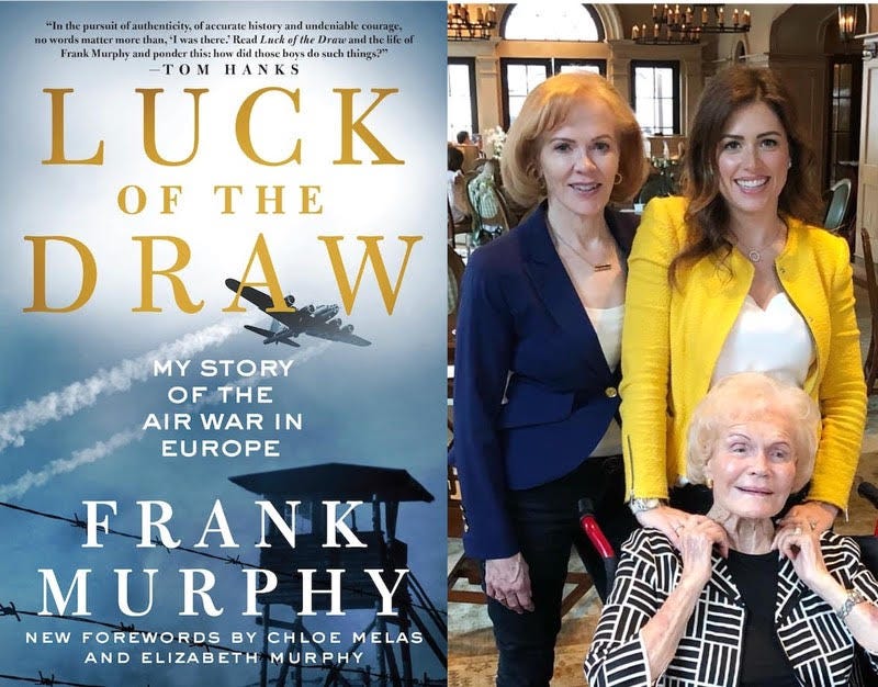 (Left) The cover of the new edition of "Luck of the Draw." (Right) Melas posing for a picture with her mother and grandmother.