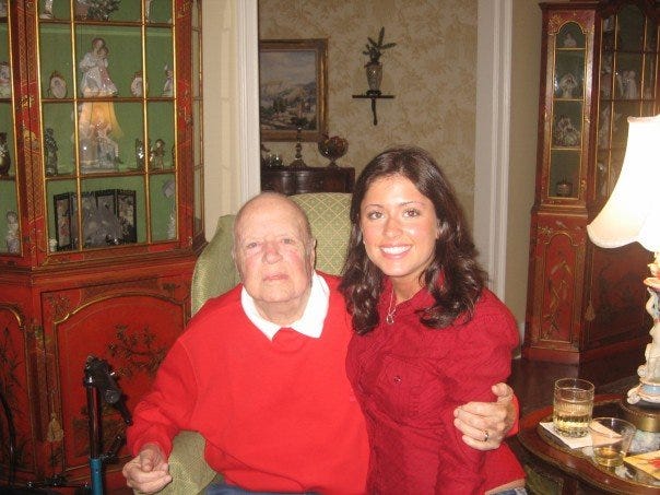 Chloe Melas with her grandfather Frank Murphy